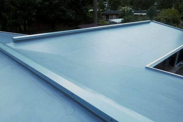 PVC roofing on a building in Redmond, WA