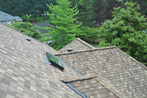 Skylight and Composite shingle roofing project from Larry Haight Residential Roofing