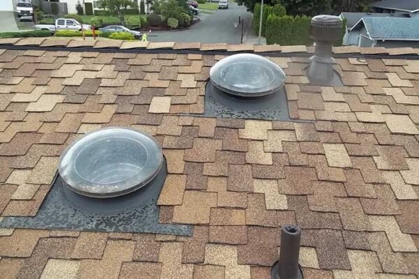 SolaTube and Composition shingle roofing project from Larry Haight Residential Roofing