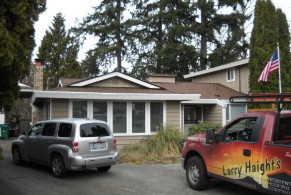 Composition shingle roofing project from Larry Haight Residential Roofing