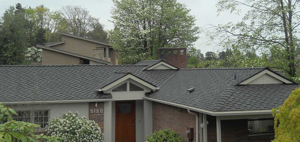 New composite roof after being installed in Fall City, Washington