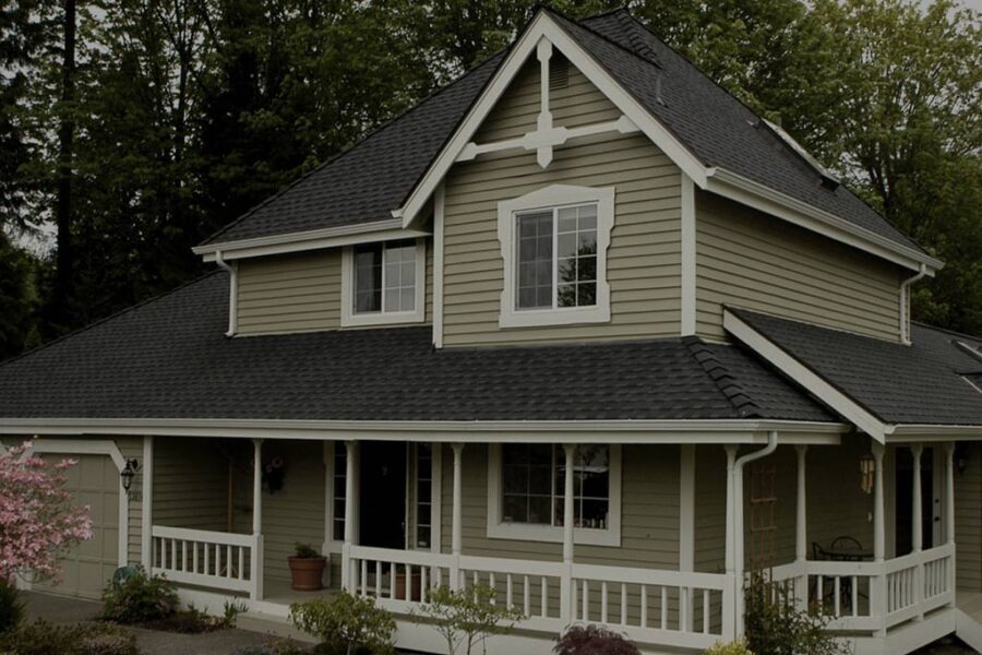 Home with an asphalt roof