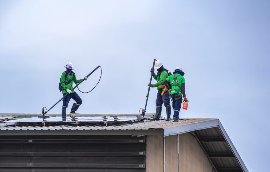 Professionals will use the best shingle cleaners for your roof's needs and do so safely. 