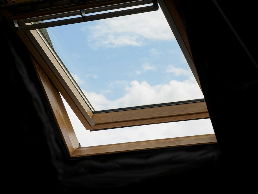 Install skylights in your metal roof for an enhanced atmosphere. 