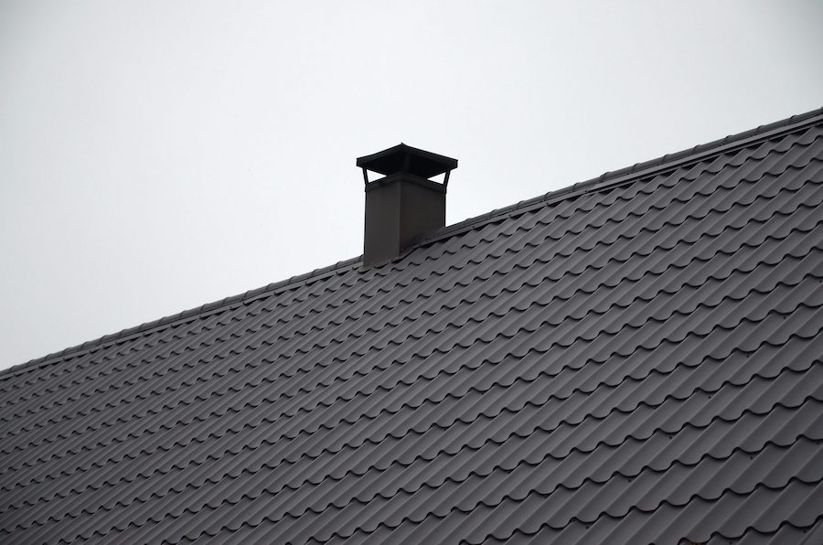 Metal roofing with roof vent